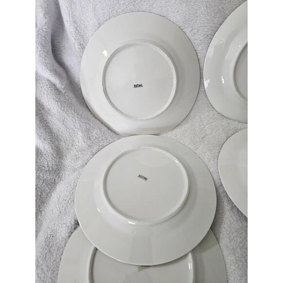 (Set of 6) Kutani Bamboo Porcelain Side Plate White & Sliver Japan 7.5" Asian - Picture 14 of 16